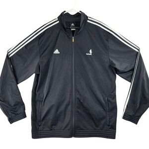 Los Angeles Clippers Adidas Track Jacket Mens 2XL Black NBA Full Zip Striped